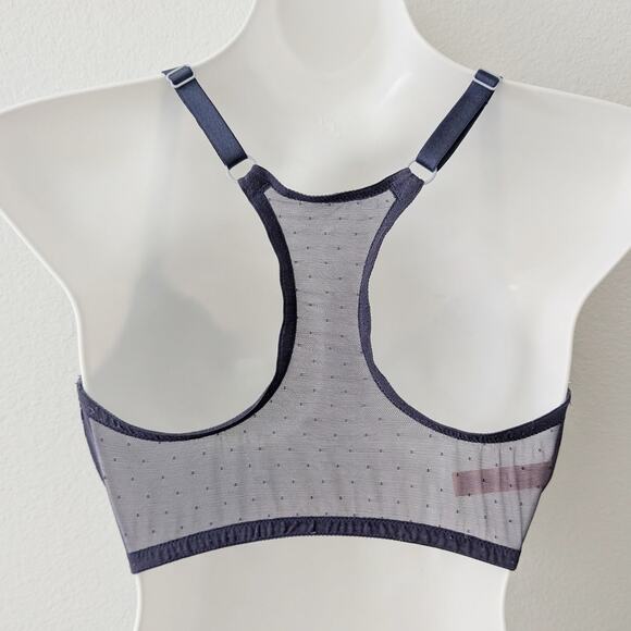 VICTORIAS SECRET Push Up Bra Racerback Underwire Padded Purple Lace Sz 34DDD - Picture 3 of 7